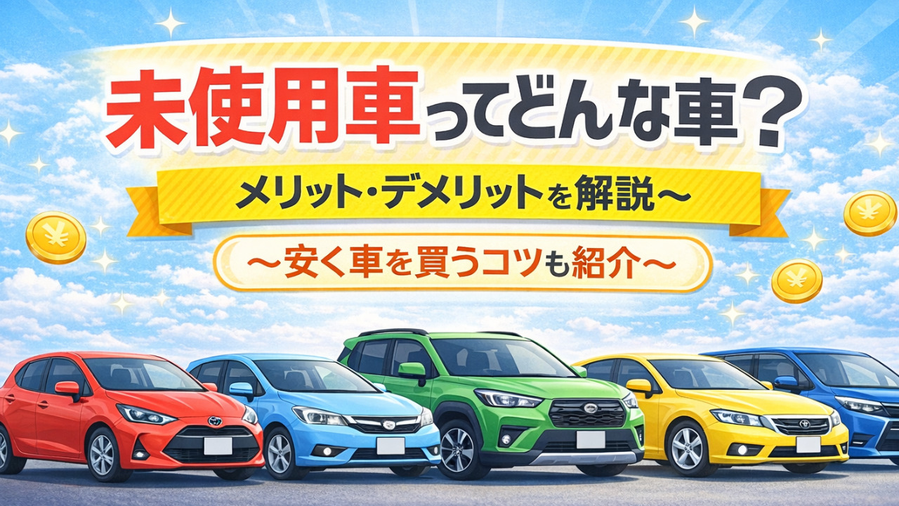 未使用車ってどんな車？ メリット・デメリットを解説〜 〜安く車を買うコツも紹介