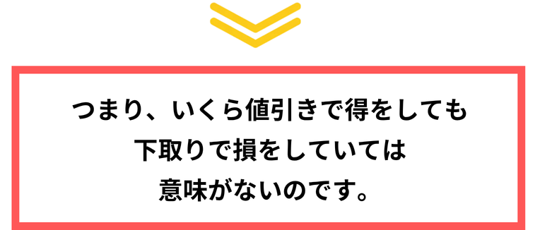 つまり、値引き額が大きくても、下取りで損をしていては意味がないのです。